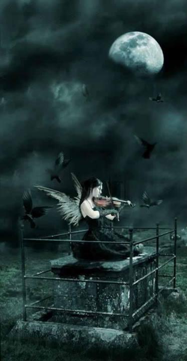 to the end,sad,girl,violin,alone,night