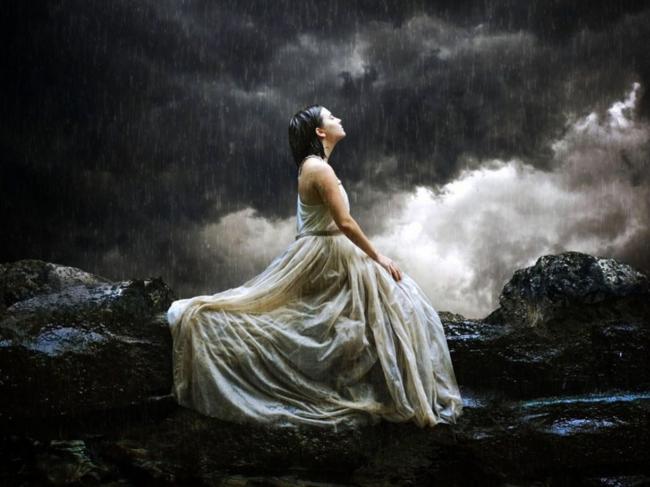 storm,stormy,wet,dreaming,girl,rain