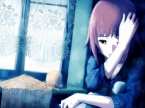 window, anime, depressed, sad, alone, solitude, girl